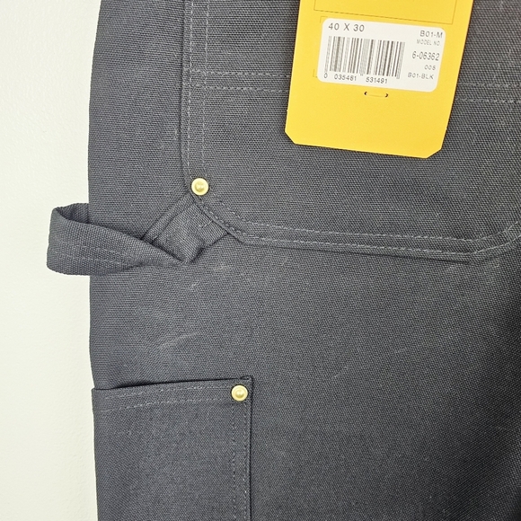 Carhartt Black Loose Fit Firm Duck Double-Front Utility Work Pant NWT 40x30 - Picture 8 of 12